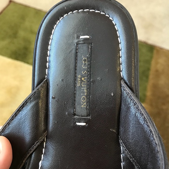 💯 Authentic Louis Vuitton flip flop thongs brown - Picture 2 of 8